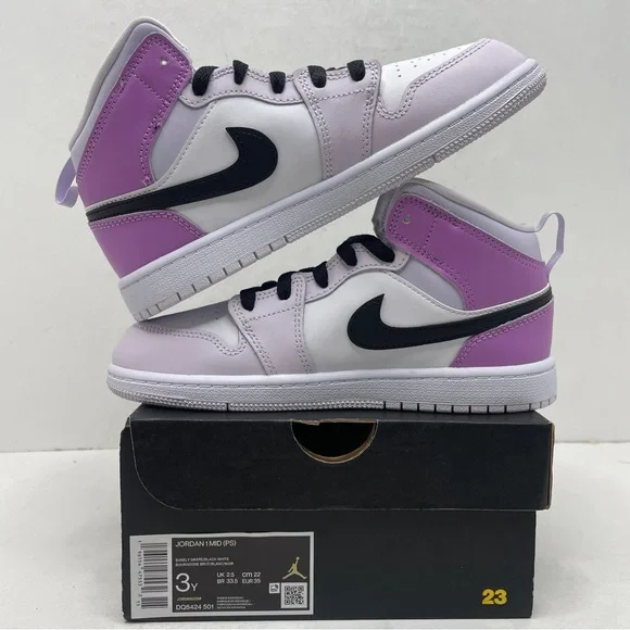 Nike Air Jordan 1 Retro Mid PS “Barely Grape” 2023 - Picture 3 of 4